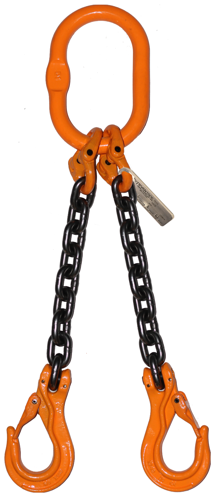 3/8" Lifting Chain Sling 6 FT Spreader 2 leg Safety Latch Hooks Grade 100 Tagged