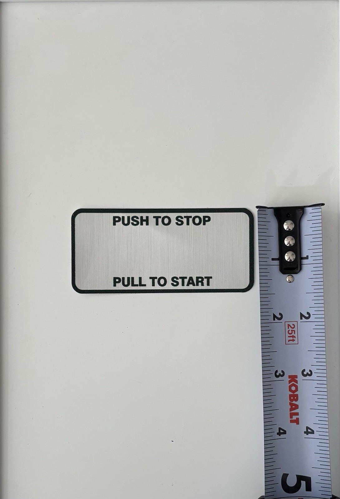 Push to Stop-Pull to Start Label,High Quality Metallic Sticker,Brand New,5 pack