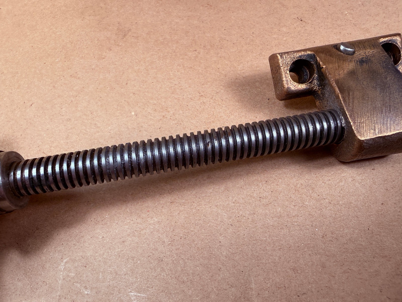 Vintatge Horizontal Milling Saddle Cross Slide Leadscrew Brass Nut + Knob