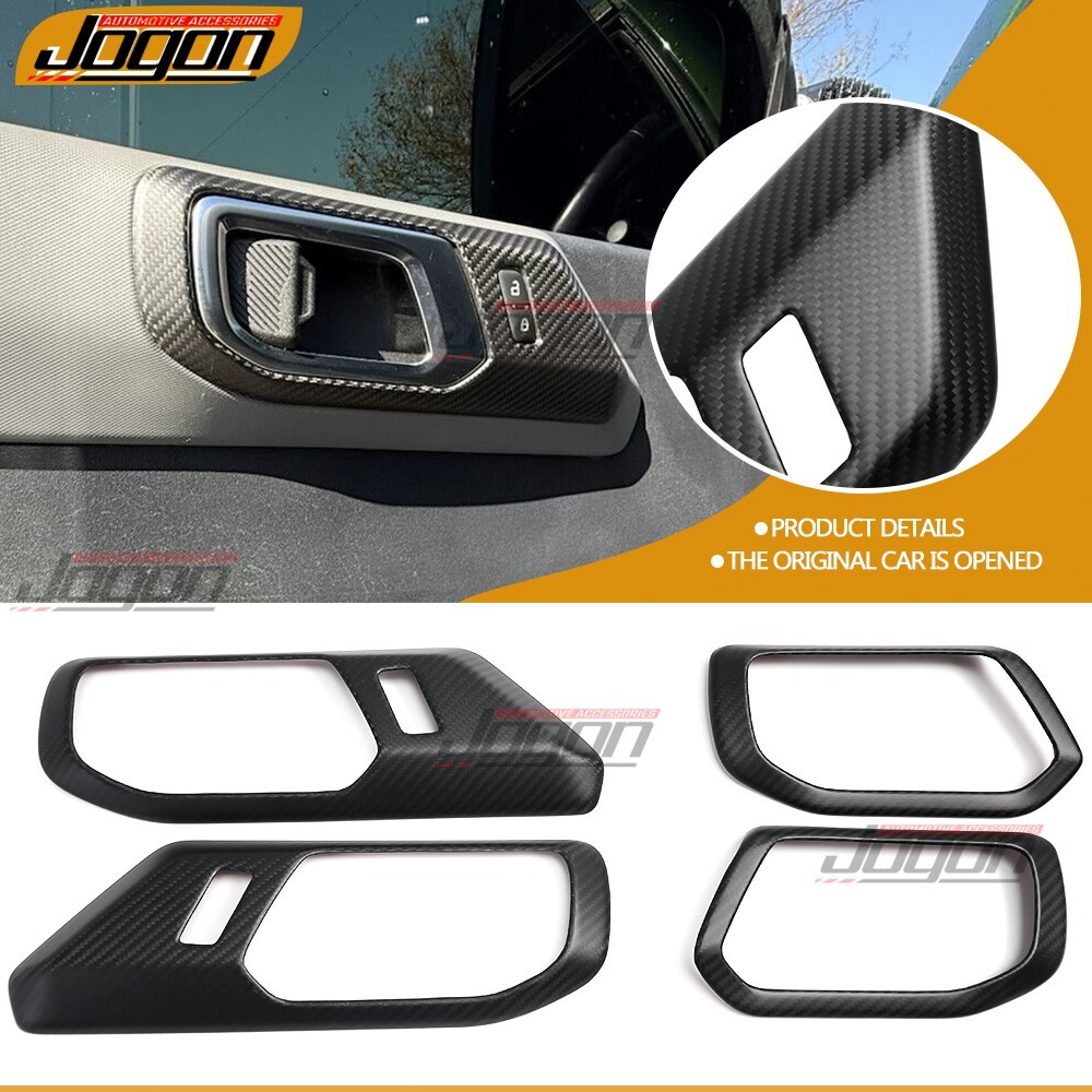 Matte Carbon For Ford Bronco U725 Raptor 2021+ Interior Door Handle Decor Trims