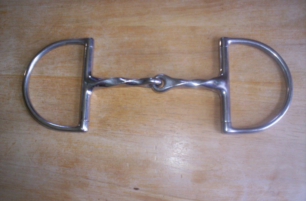 Used Stainless Hunter Dee Slow Twist Snaffle Bit 5" mouth