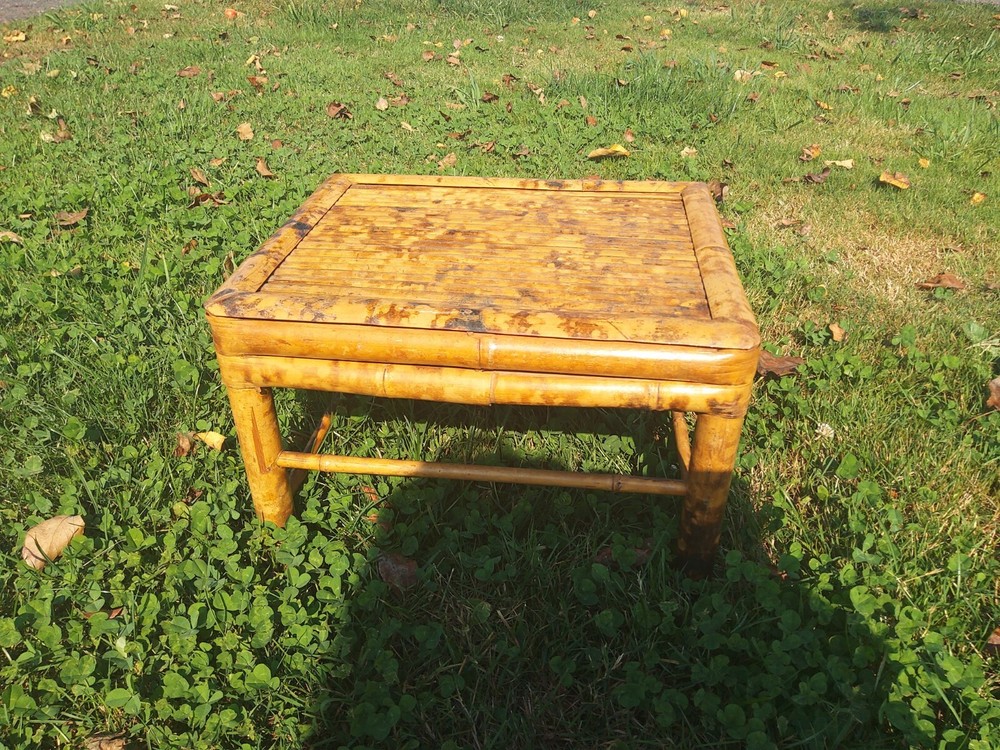 Bamboo Golden Brown Foot Stool