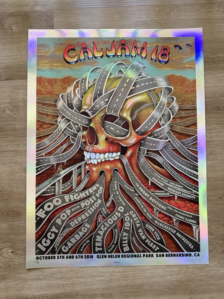 Foo Fighters CAL JAM 18 FOIL Poster EMEK