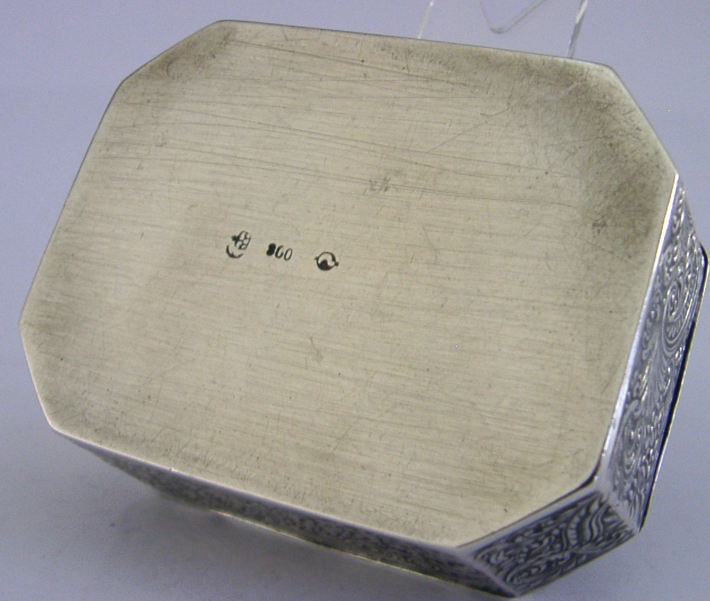 BEAUTIFUL GERMAN HANAU SOLID SILVER TABLE BOX c1900 ANTIQUE 62g