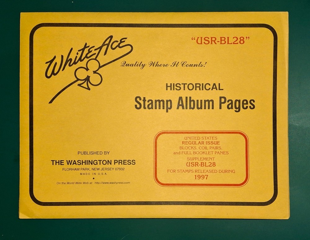 White Ace Stamp Album Supplement - Regular Issue Blocks - 1997  USR-BL28
