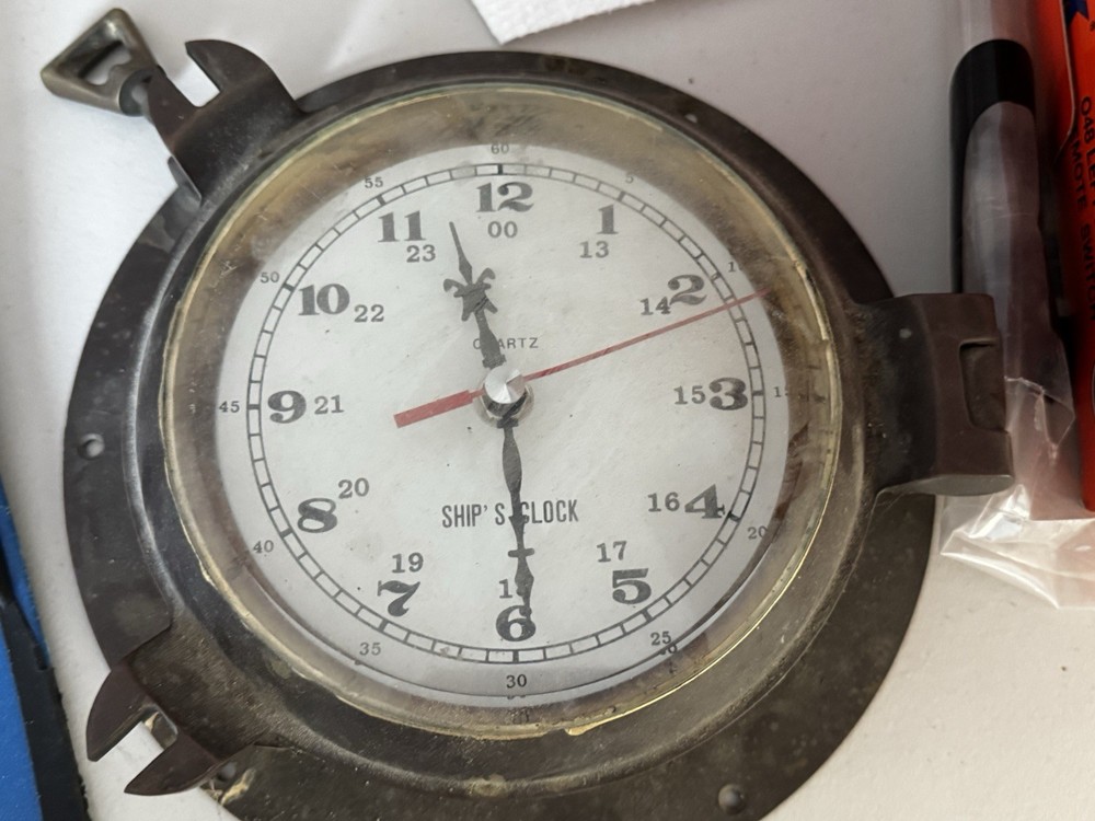 Ship’s Time Solid Brass Maritime Ship Clock Nautical