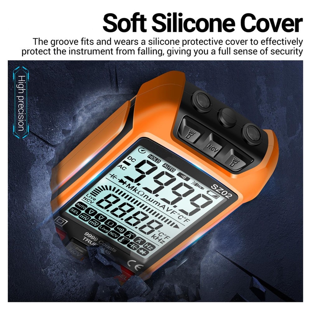 Digital Multimeter 9999 Counts True RMS Auto Electrical Capacitance Meter Tool.