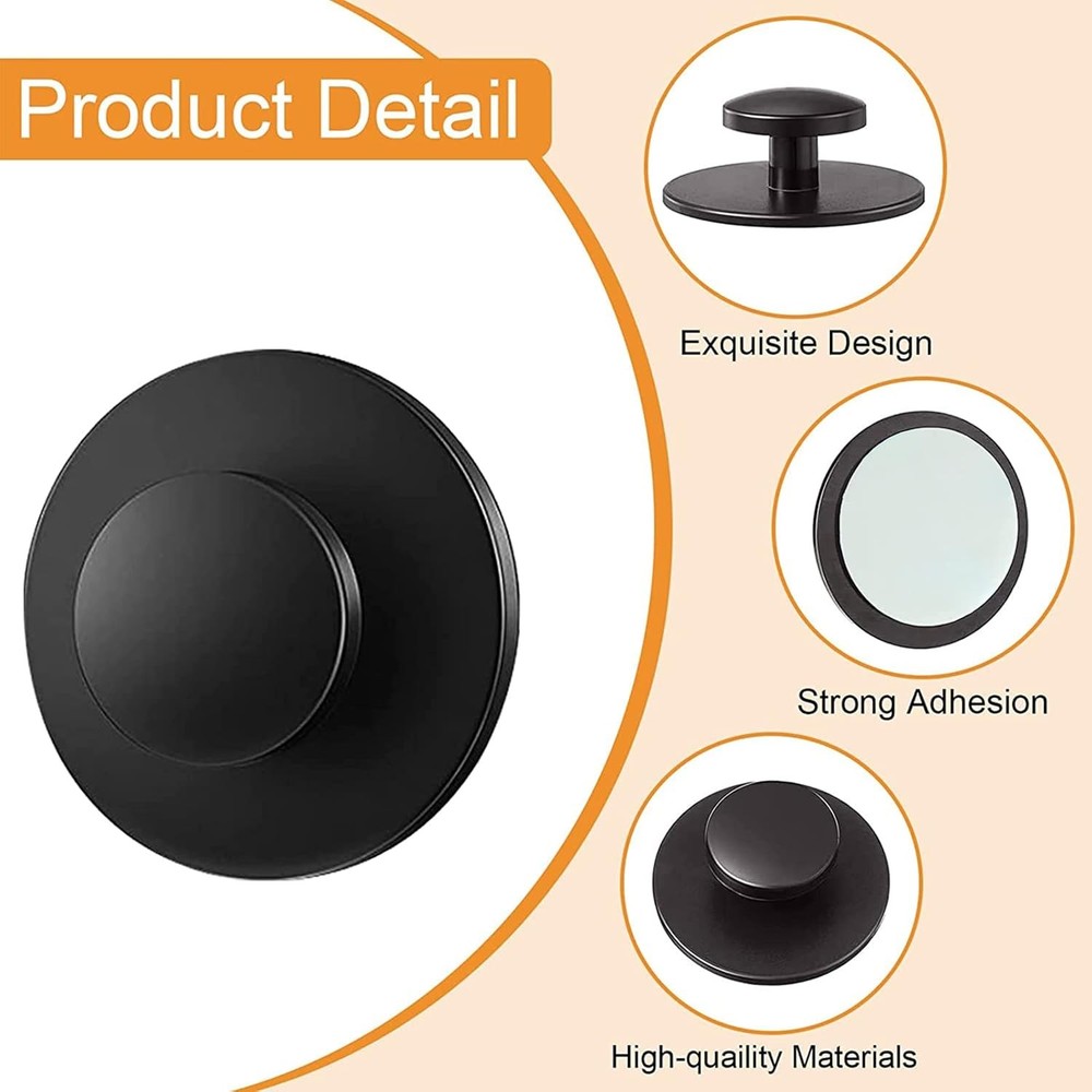 MOROBOR Self-Stick Drawer Knobs Pull Handle, 20pcs Plastic Black