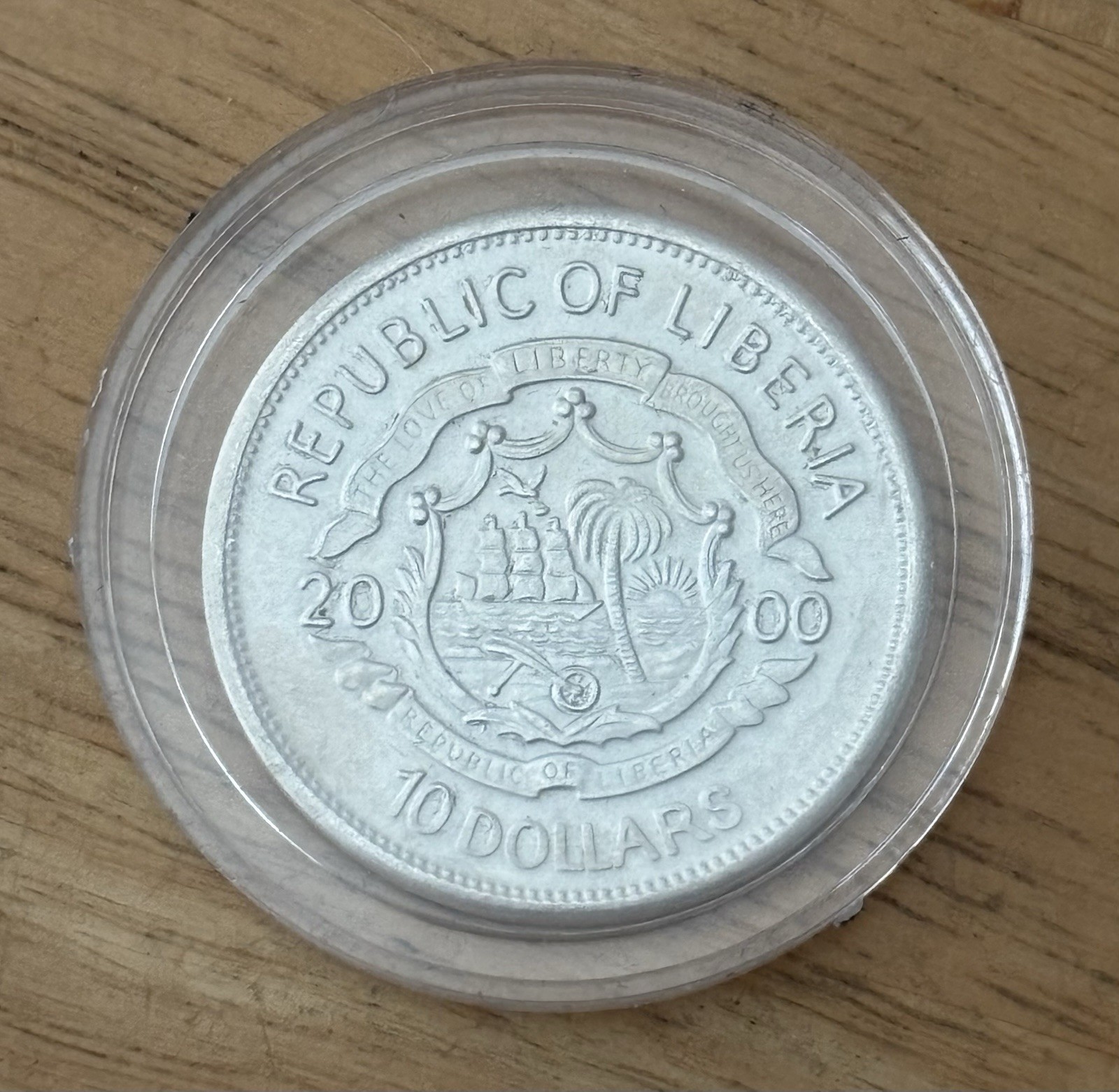 2000 American Bald Eagle 10 Dollar Republic Of Liberia Coin In Case Certificate