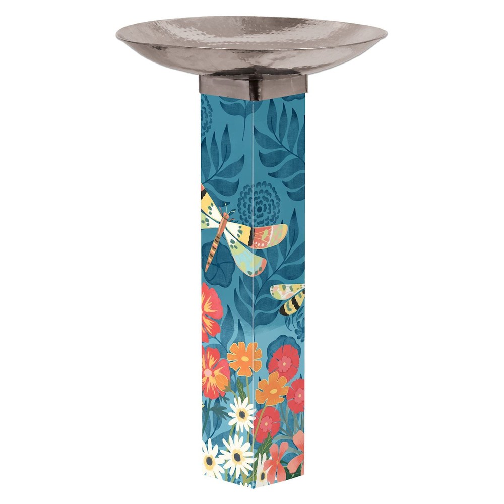Dragonfly Dreams Bird Bath with Copper Topper