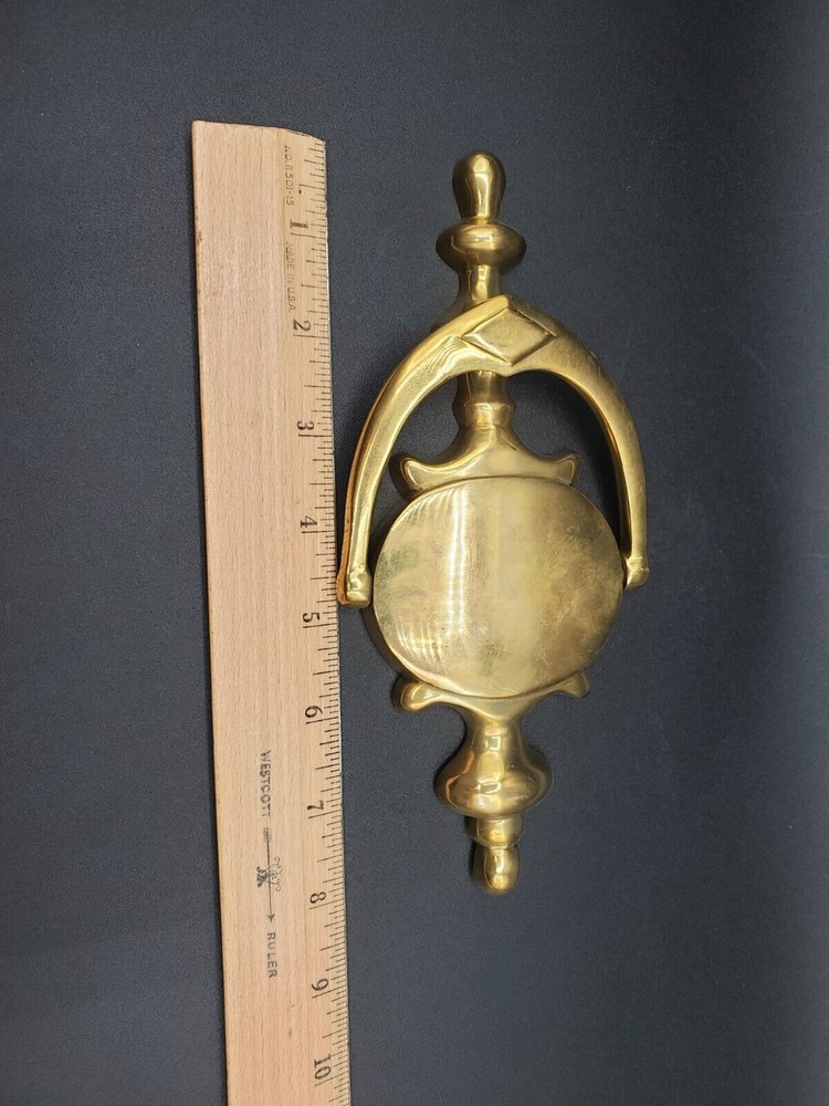 Vintage Solid Brass urn door knocker