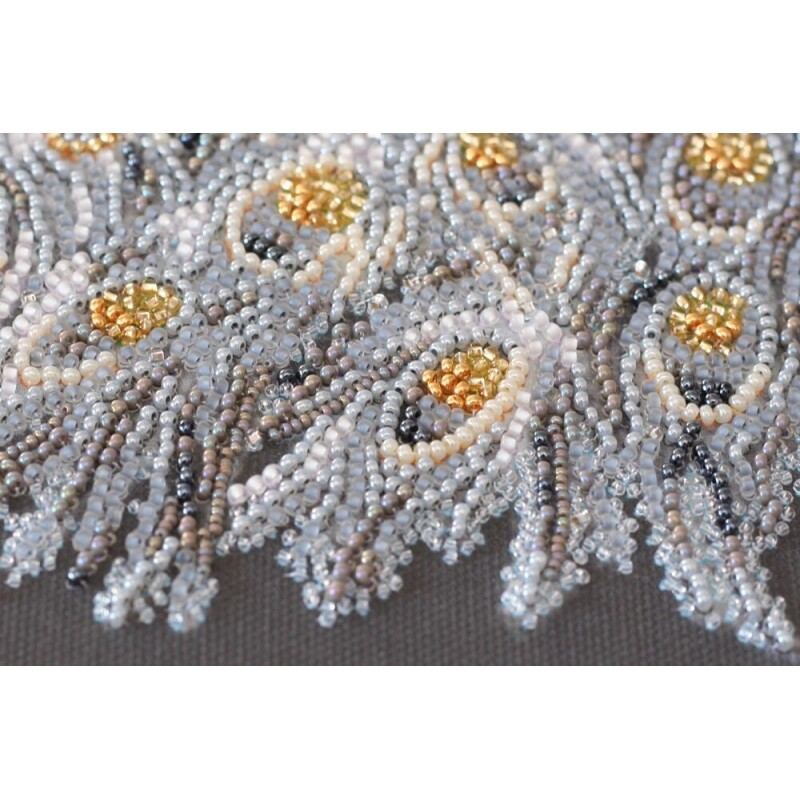 Bead Embroidery Kit Peacock Beaded stitching Beadwork Abris Art AB-760