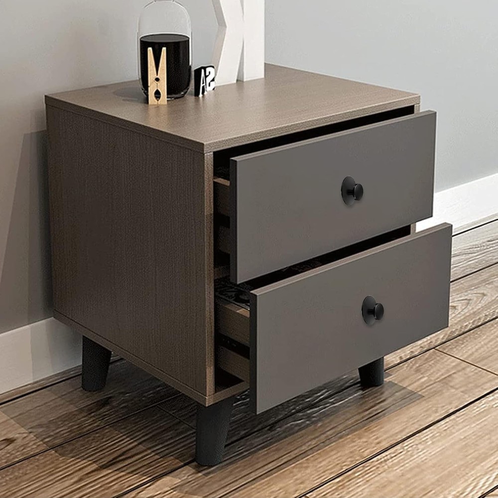 MOROBOR Self-Stick Drawer Knobs Pull Handle, 20pcs Plastic Black