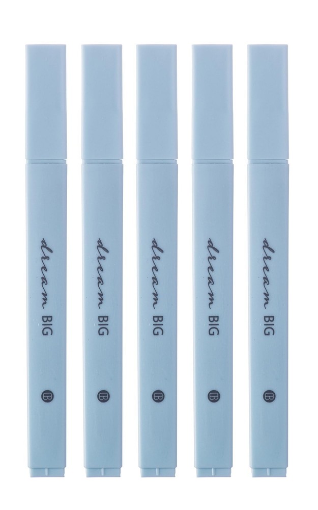DIVERSEBEE Bible Highlighters with Soft Chisel Tip, 5 Pack 5 Pack, Blue