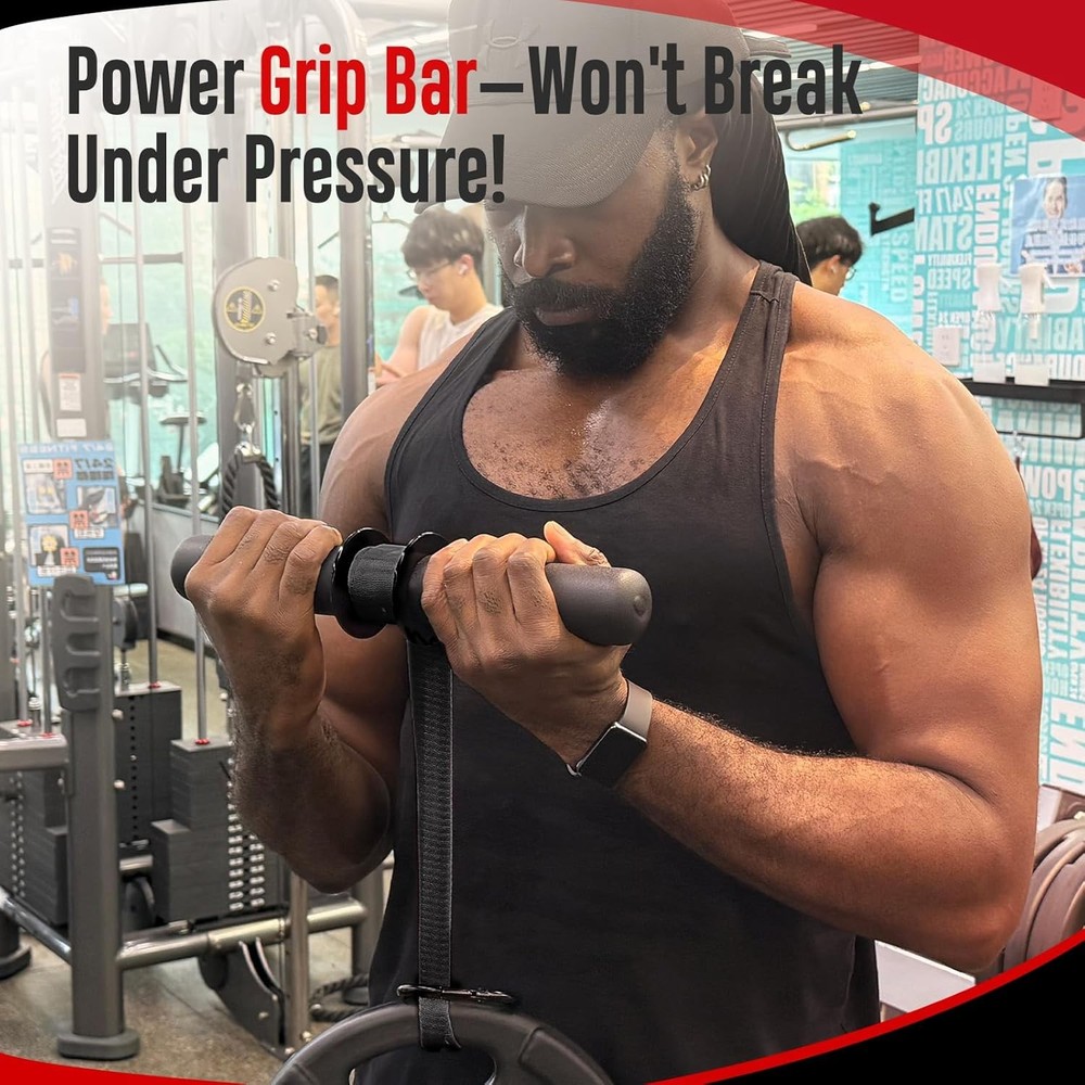 Forearm strength trainer and forearm exerciser, wrist roller with thickened