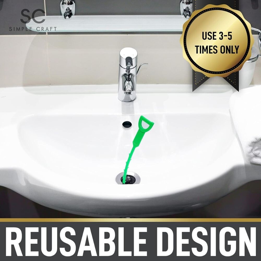 Simple Craft Drain Clog Remover - 5 Pack or 3 Pack