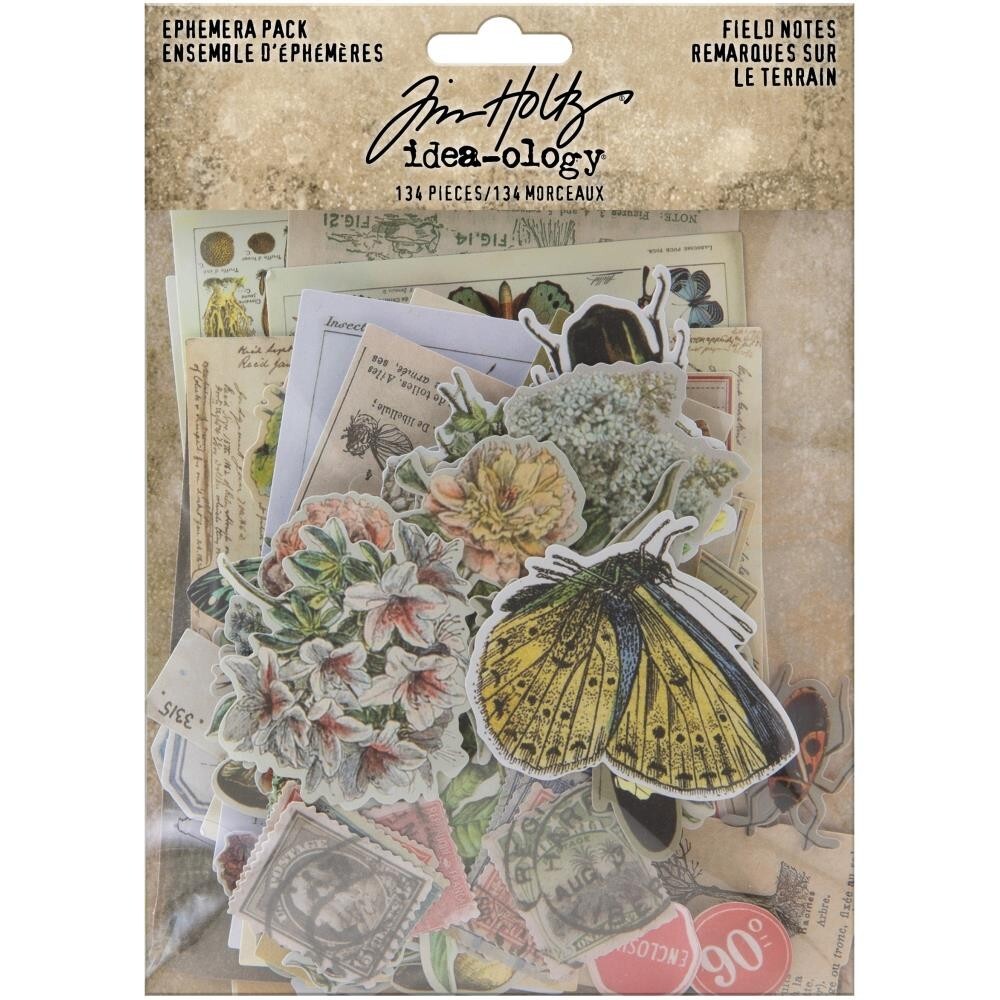 Tim Holtz ~ EPHEMERA PACK ~ Field Notes ~ Idea-ology