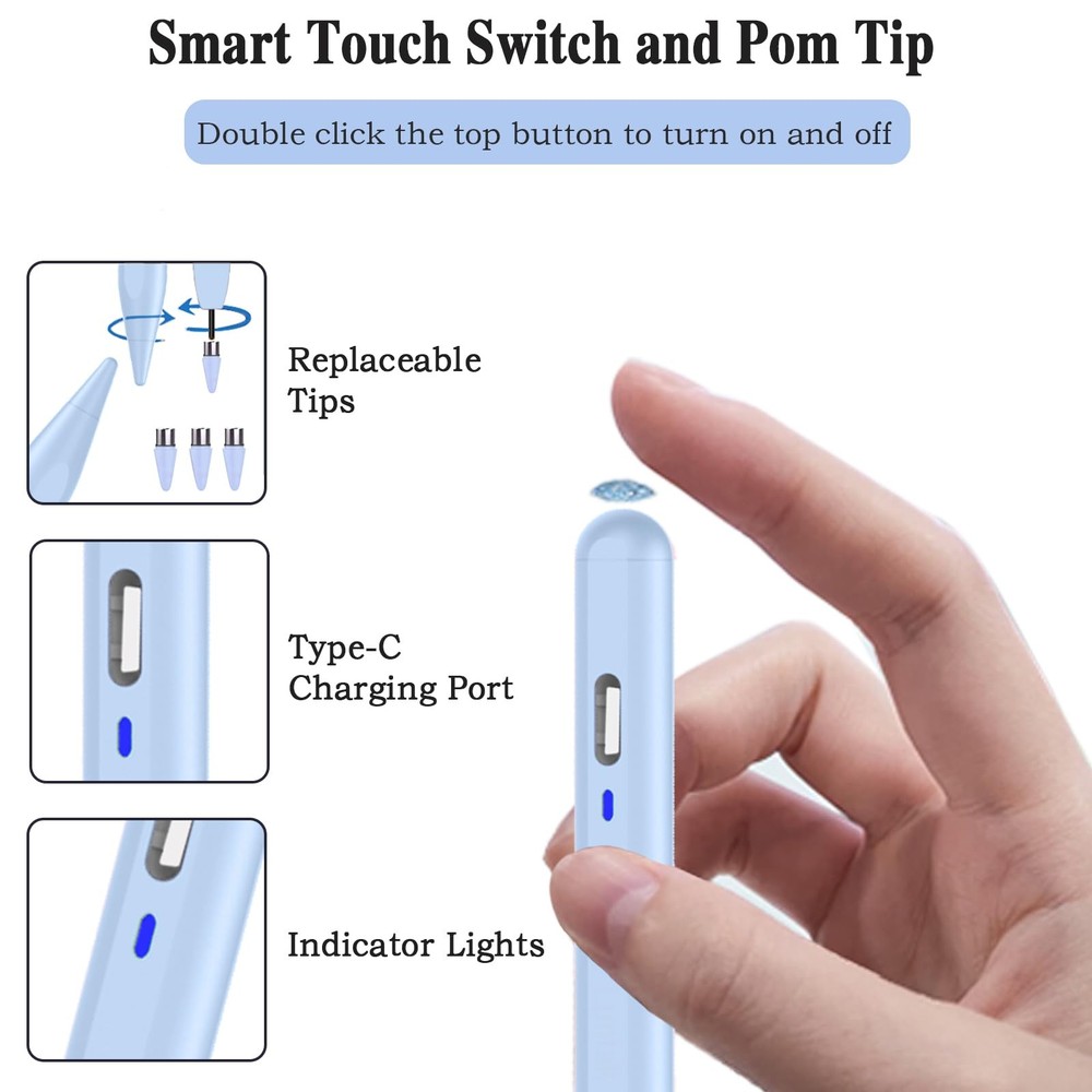 Universal Stylus Pen for iOS/Android,Drawing & Writing Rechargeable Touch Scr...