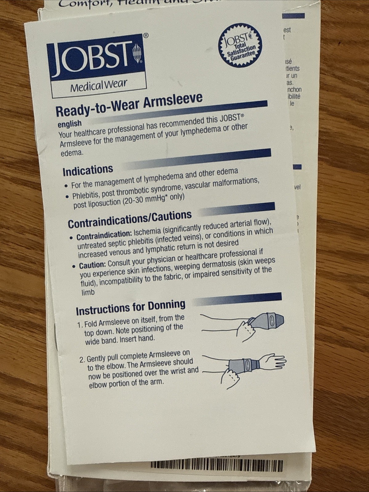 Jobst Lymphedema Arm sleeve Size Medium Compression Arm Sleeve