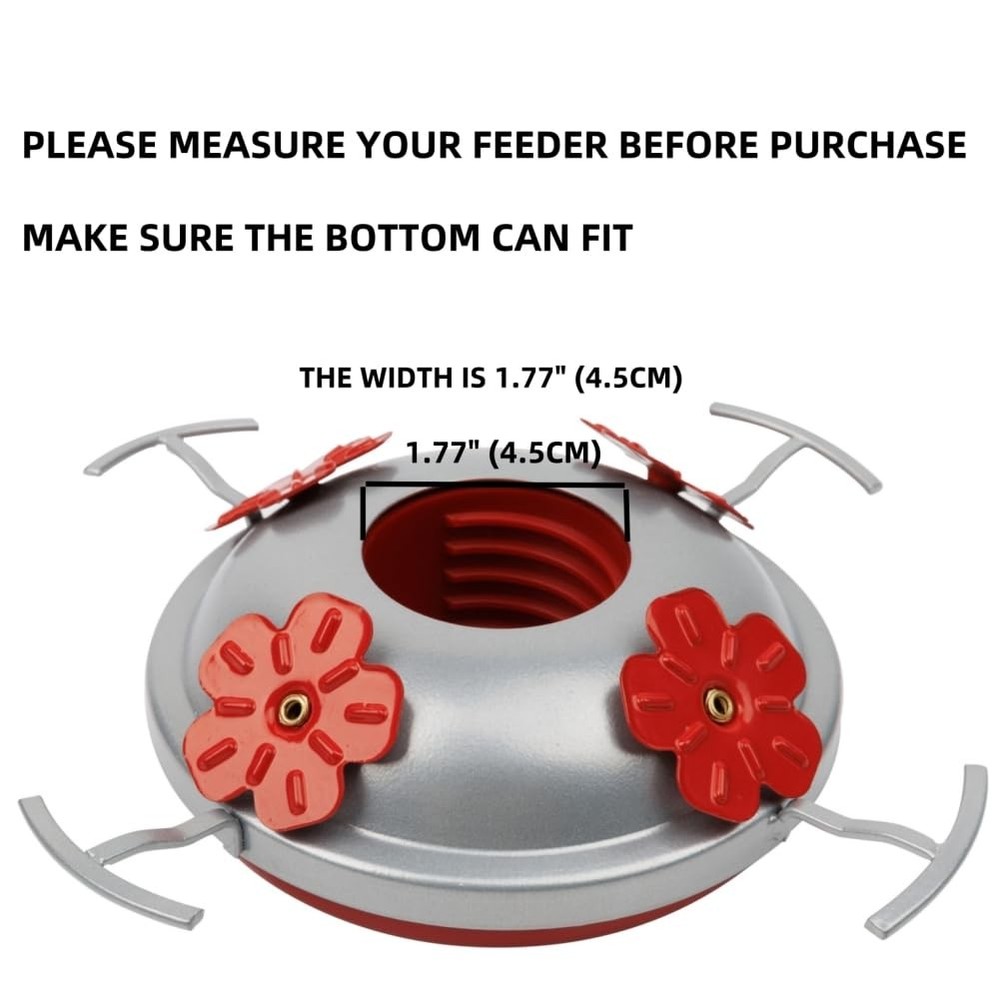 Hummingbird Feeder Base Replacement Parts Set Includes red