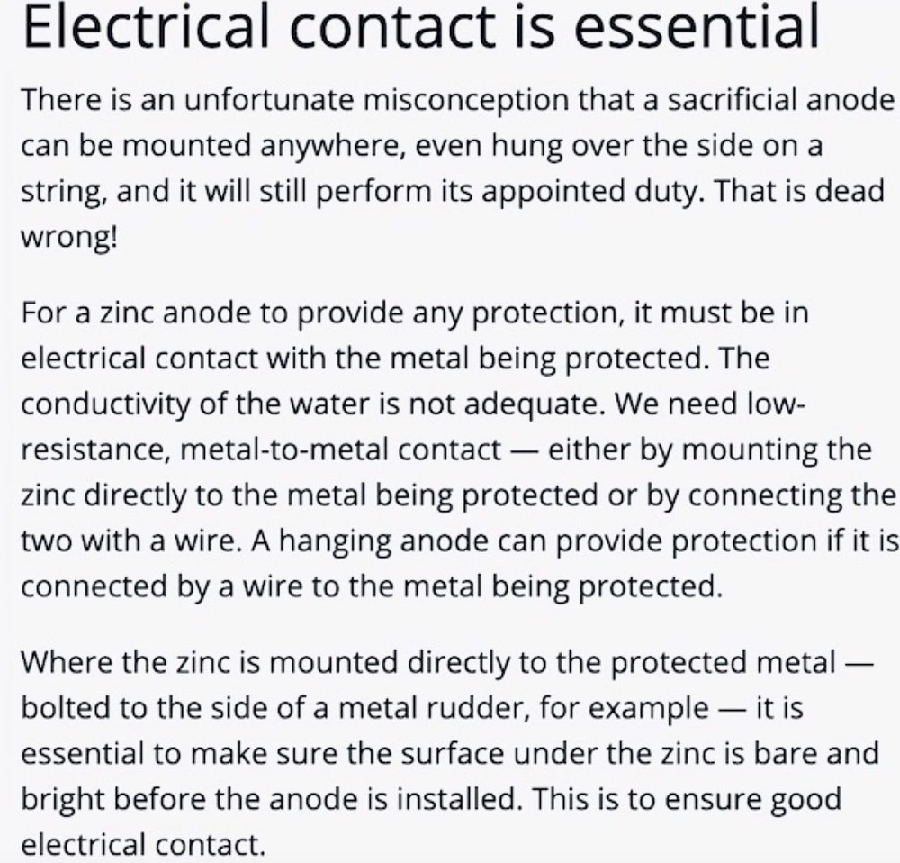 3 Zinc Anode with 10 ft. Cable