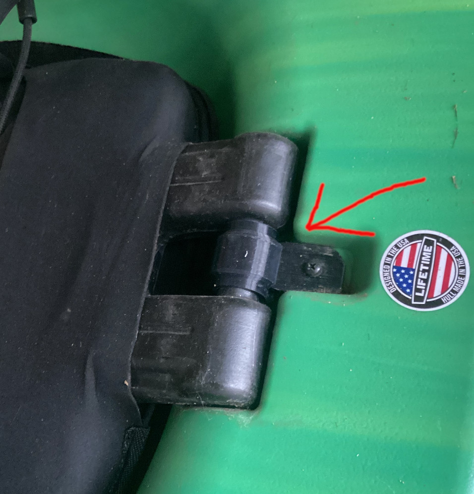 Lifetime Kayak Replacement Seat Clip (Color: Black)