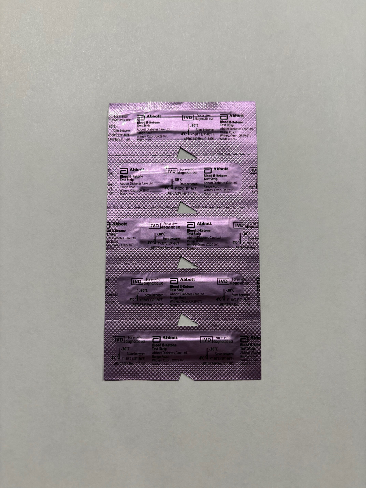 30 Blood Ketone Test Strips, Precision Xtra - Compatible Exp 08/31/2026