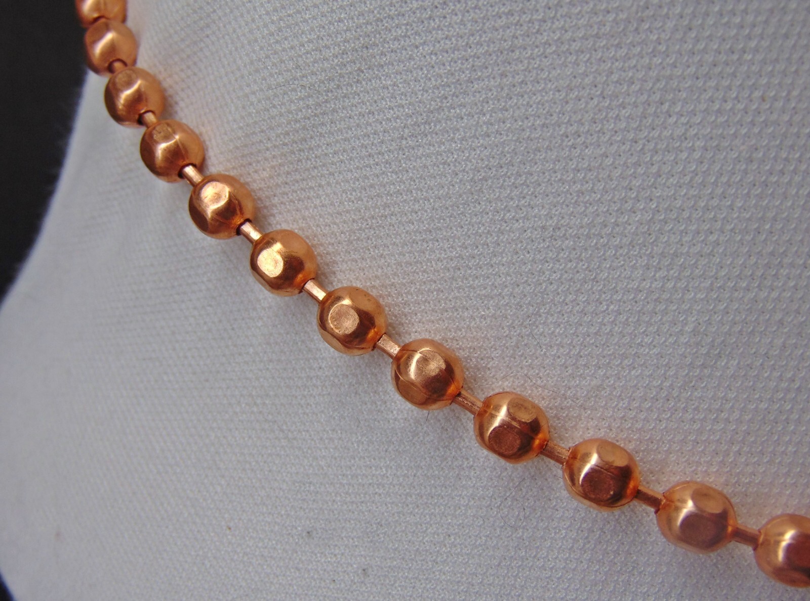 COPPER Ball Chain NECKLACES ~ Faceted 6.3mm bead ~ #13 size Various Lengths