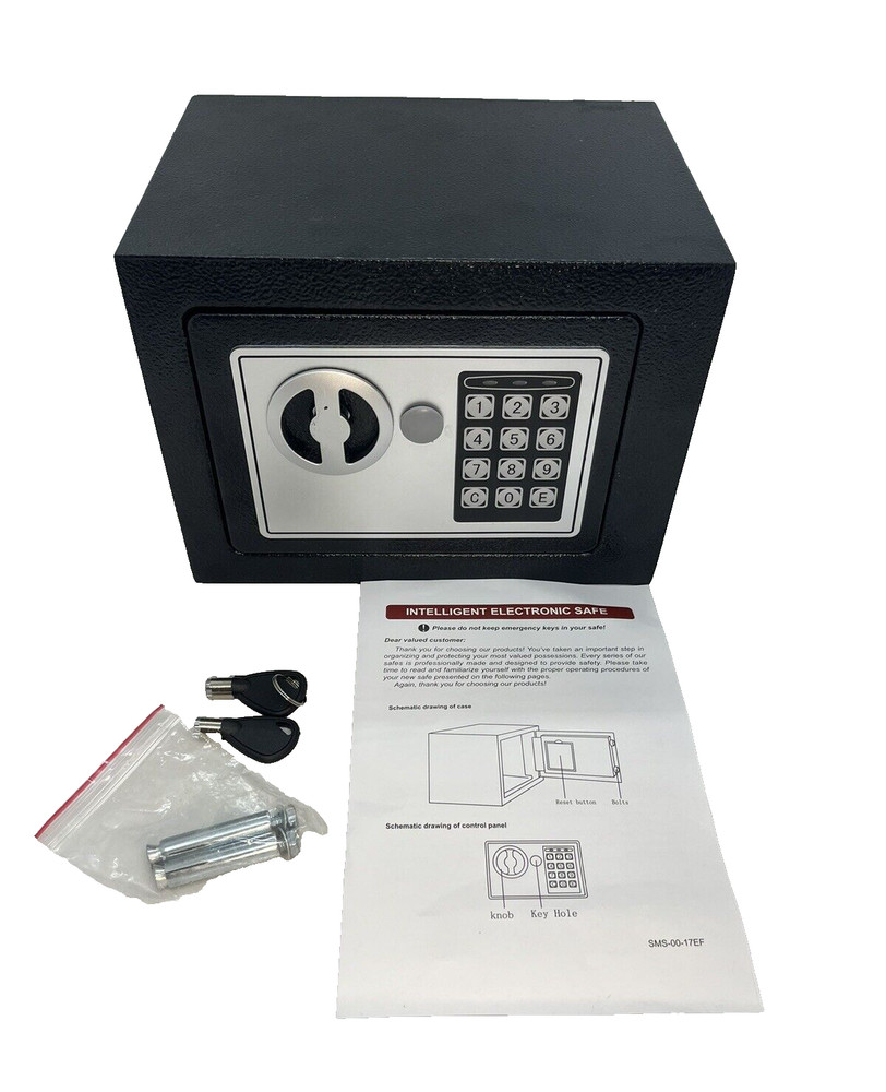 Small Safe Box Digital Intelligent Electronic Security Safe Box for Home Black