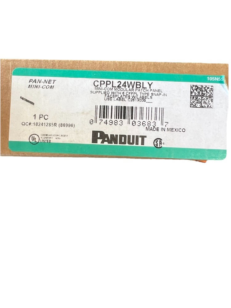 For Panduit CPPL24WBLY MINI-COM MODULAR PATCH PANEL 24 PORT