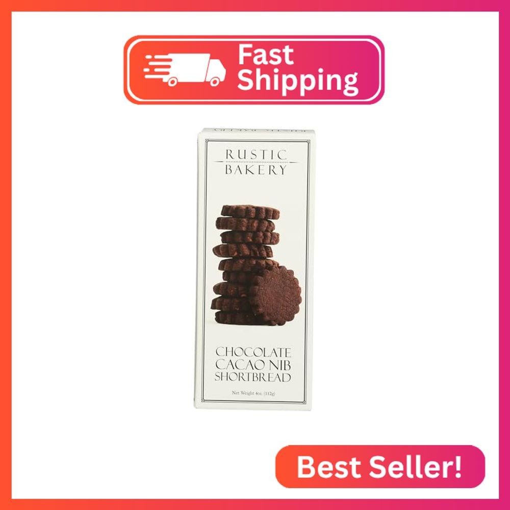 Rustic Bakery, Cookies Chocolate Cocoa Nib, 4 Ounce