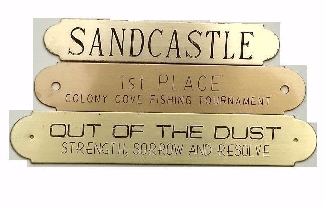 Custom Engraved Brass Trophy Plate