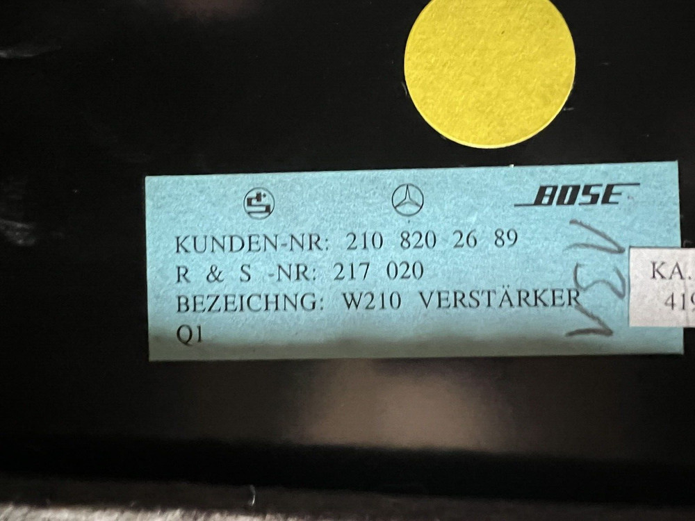MERCEDES E-CLASS 00-02 210 Type; Sdn, E320, amplifier,2108202689