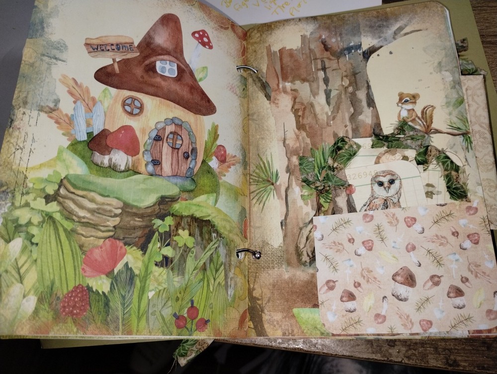 Gnome Forest Junk Journal Scrapbook USA