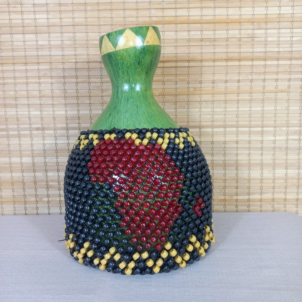 Gourd Shekere - African Map Beadwork Design - 13" Professional Latin Percussion