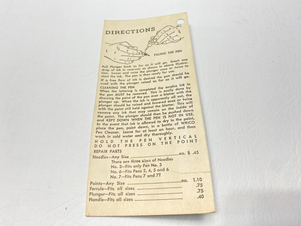 NOS Wricoprint Lettering Guide Model NV14 Drafting Set Engineering
