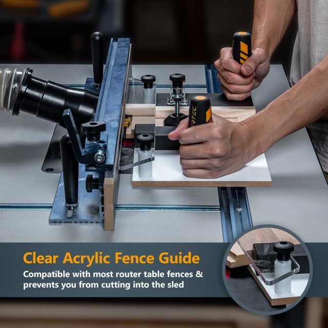 Rail Guide Coping Sled for Router Tables