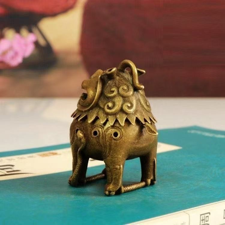 New Vintage Brass Pixiu Incense Burner Chinese Mythical Beast Statue Home Decor