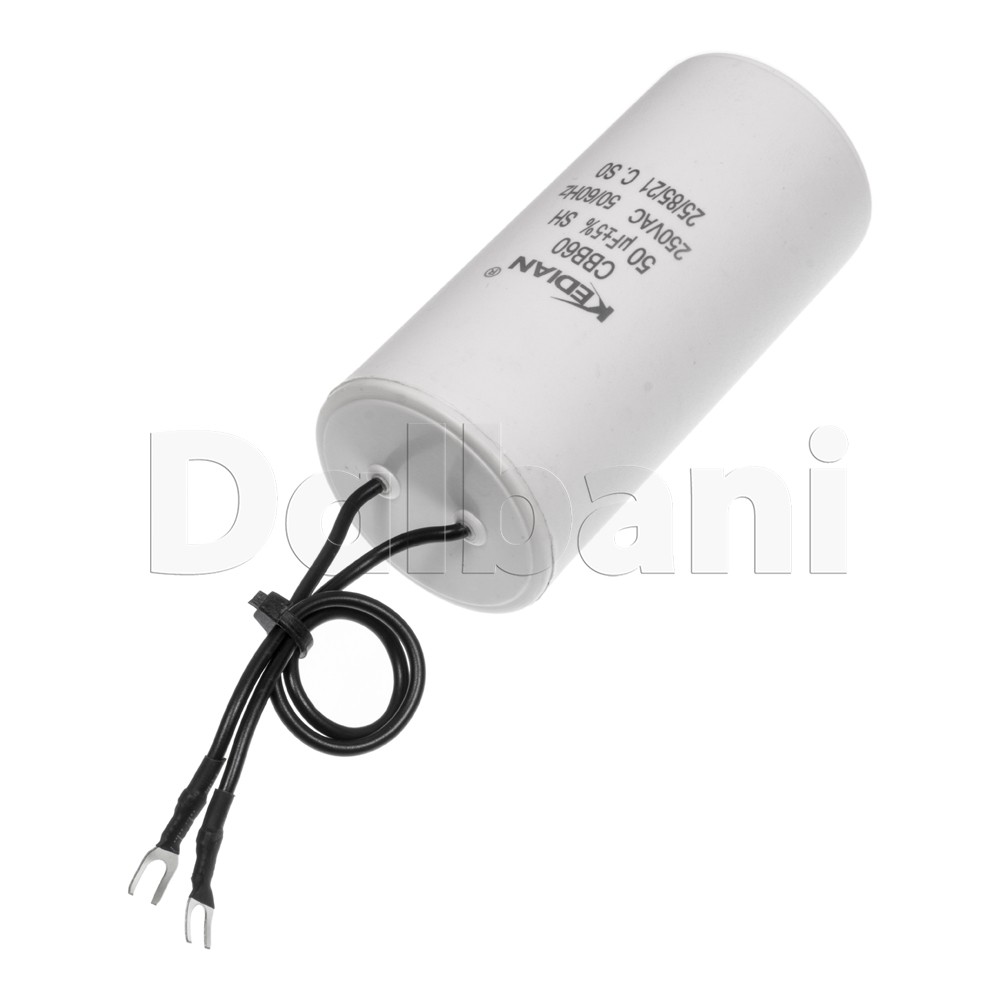 50UF 250VAC Wire Motor Run Capacitor CBB60 50/60HZ HVAC 25/85/21 40X90mm 50MFD