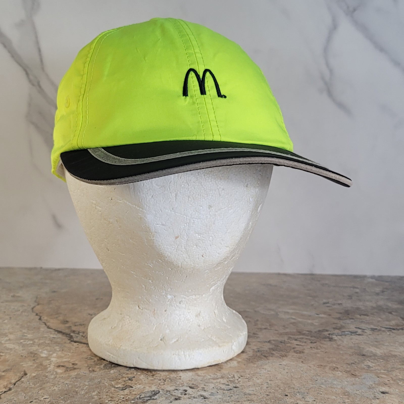 McDONALD'S EMPLOYEE BRIGHT NEON YELLOW BASEBALL HAT ADJUSTABLE
