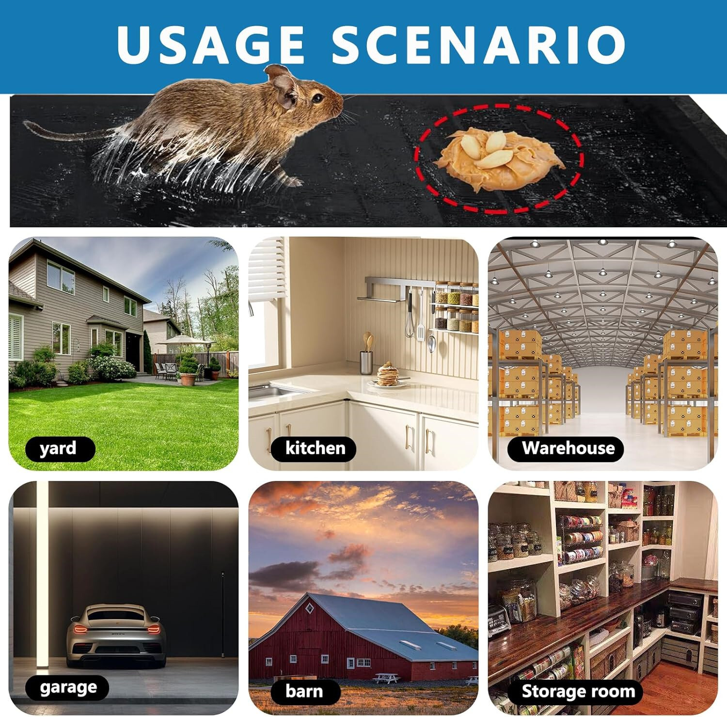 4 Pack Mouse Glue Traps 24 x 11inch Anti Slip Rat Snake Rodent Sticky Pads Pet