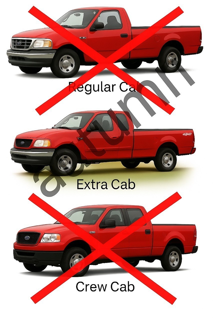 97-03 OEM Ford F150 (Extended Cab ONLY) Rear Window Molding Glass Frame Trim