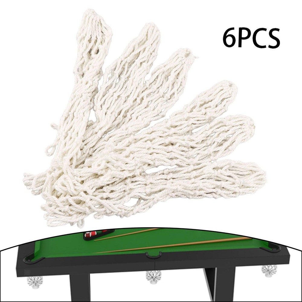 6Pcs Billiards Nets, Pool Table Pocket Net,Cotton Snooker Replacing,Replacement