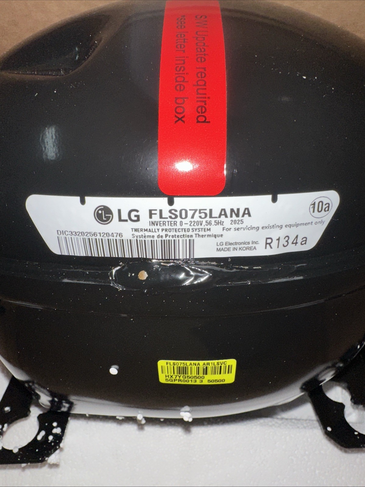New Genuine OEM LG Refrigerator Compressor TCA38091801 / FLS075LANA