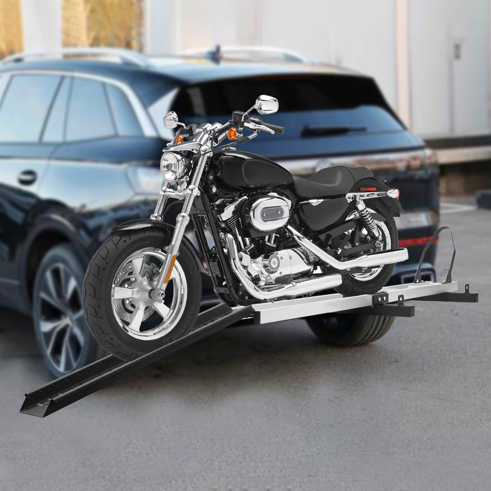 Motorcycle Carrier, Aluminum Hitch Carrier for Dirt Bikes, Motorcycle Bracket