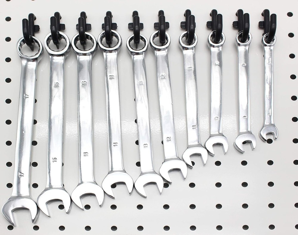 Pegboard Hooks 100-packs J Shape Peg Hooks Black Peg Hook Assortment (100)