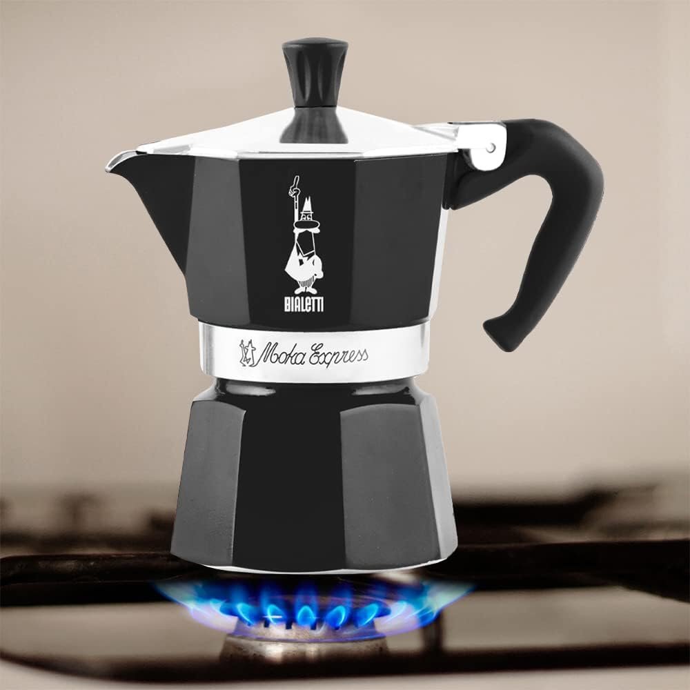 Bialetti Moka Express For Espresso Maker Black 6-Cups
