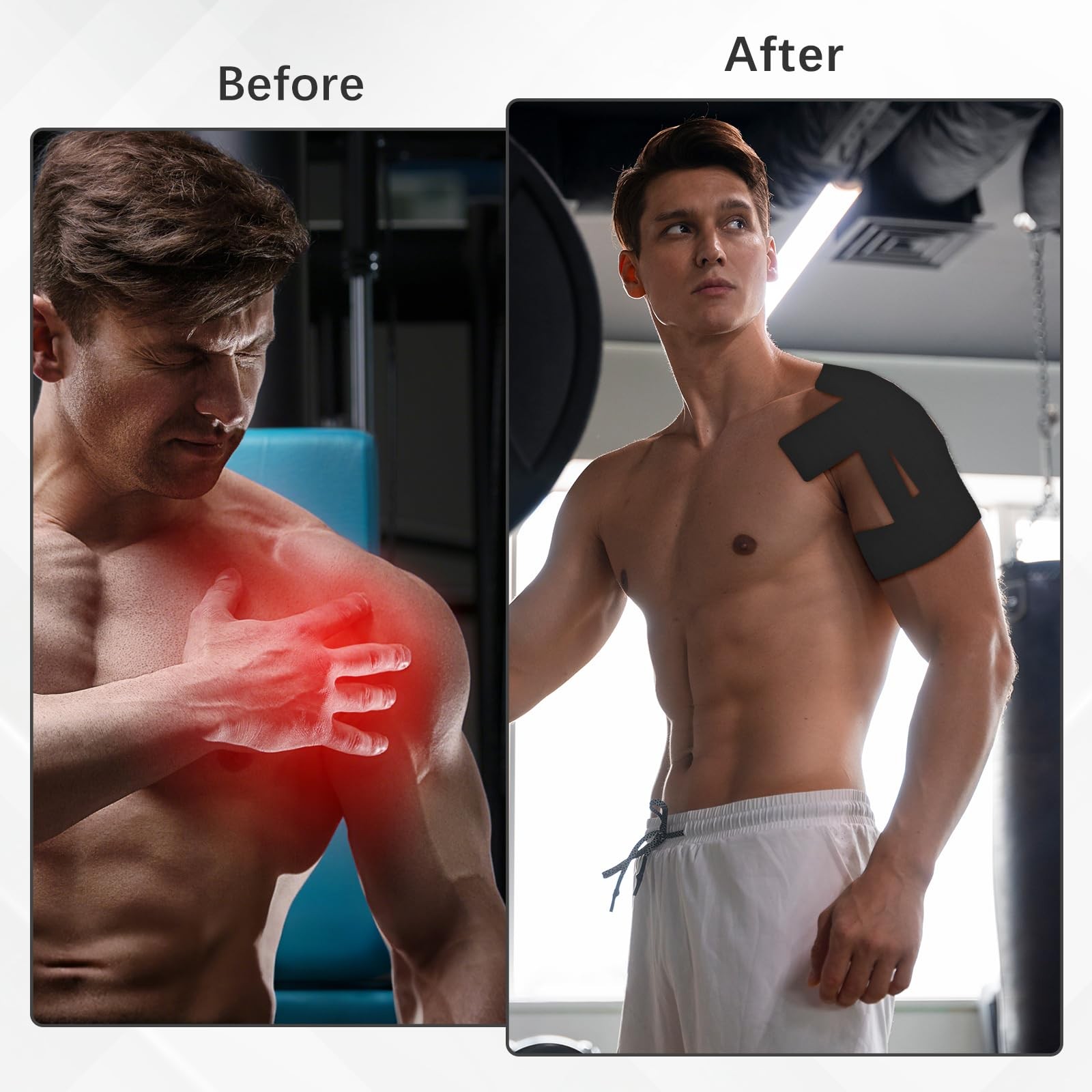 15Pcs Kinesiology Tape for Shoulder Precut,Shoulder Tape for Pain Relief,Orig...