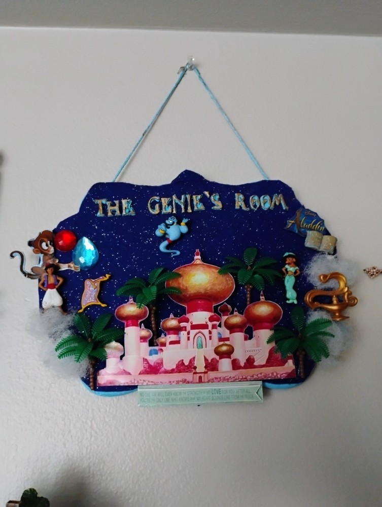 Genie Aladdin Hanging Room Sign