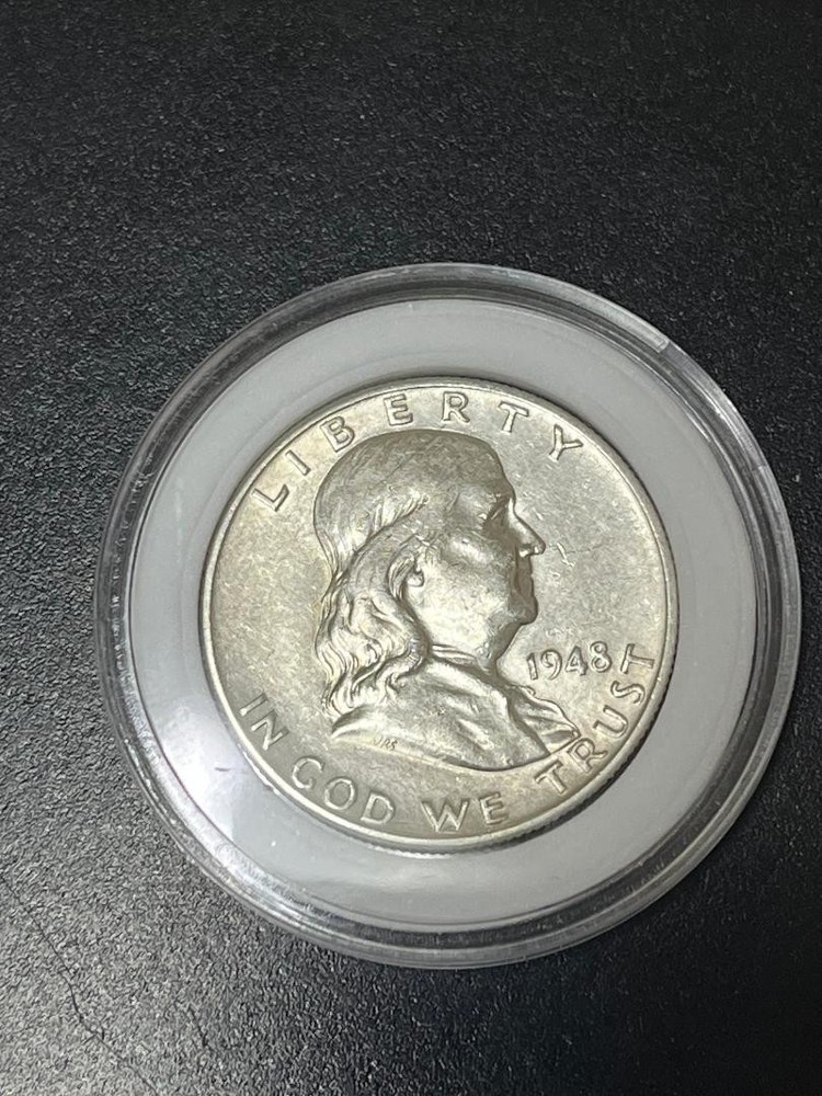 1948 FRANKLIN SILVER HALF DOLLAR, “FROM ORIGINAL UNCIRCULATED ROLL," CH/GEM BU